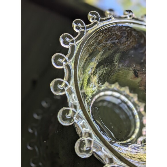 Heisey Lariat SilverOverlay “The Classic Butterfly” Vtg Glass Mayonnaise 7" Bowl - Picture 7 of 15